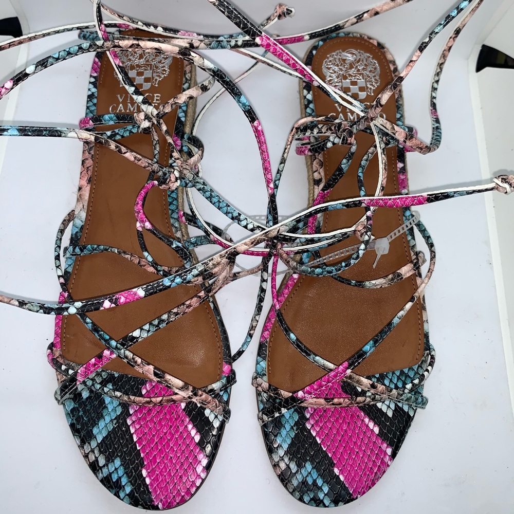 Vince Camuto Colorful Python Wedges - Picture 6 of 6